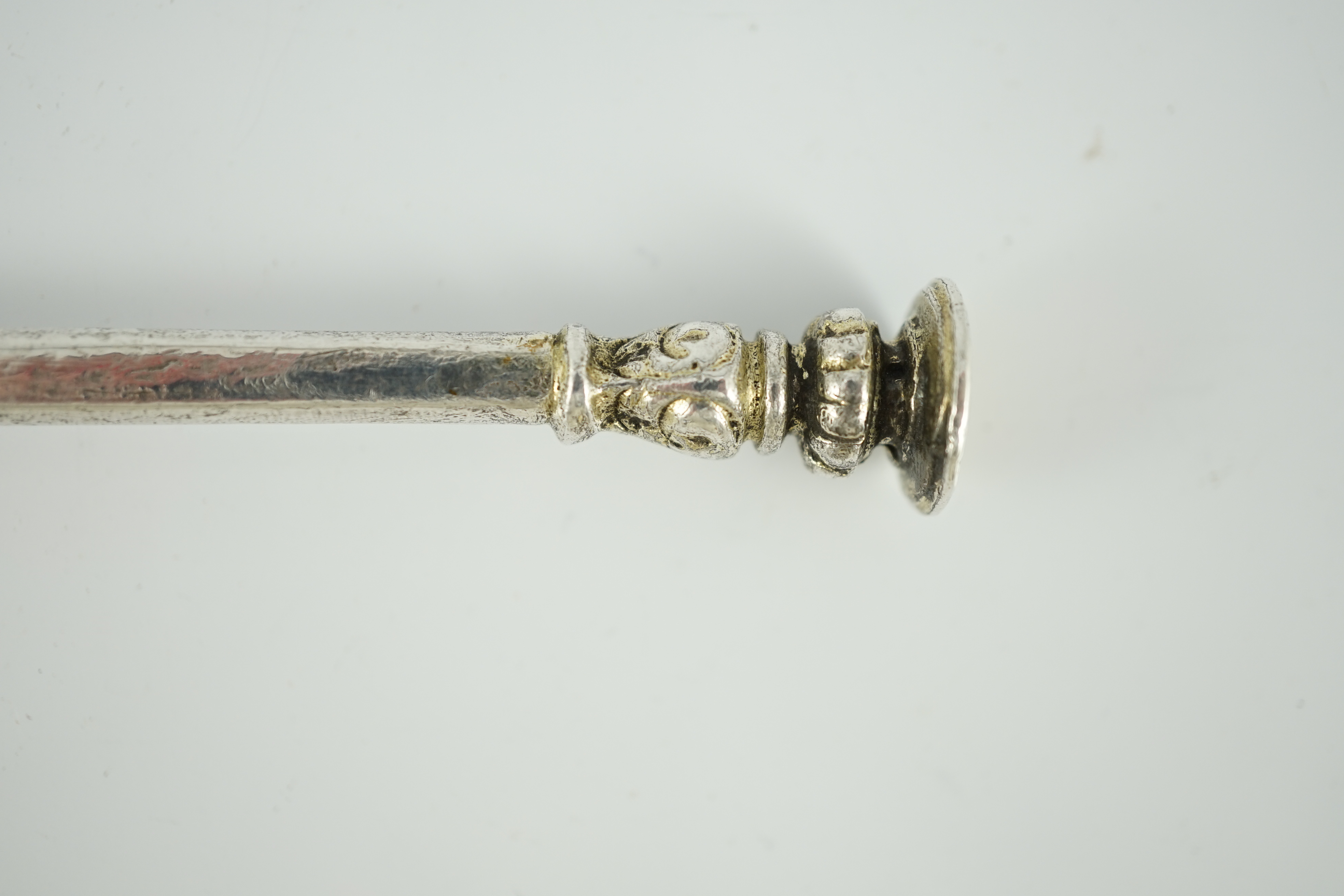 A James I silver seal top spoon, by William Cawdell